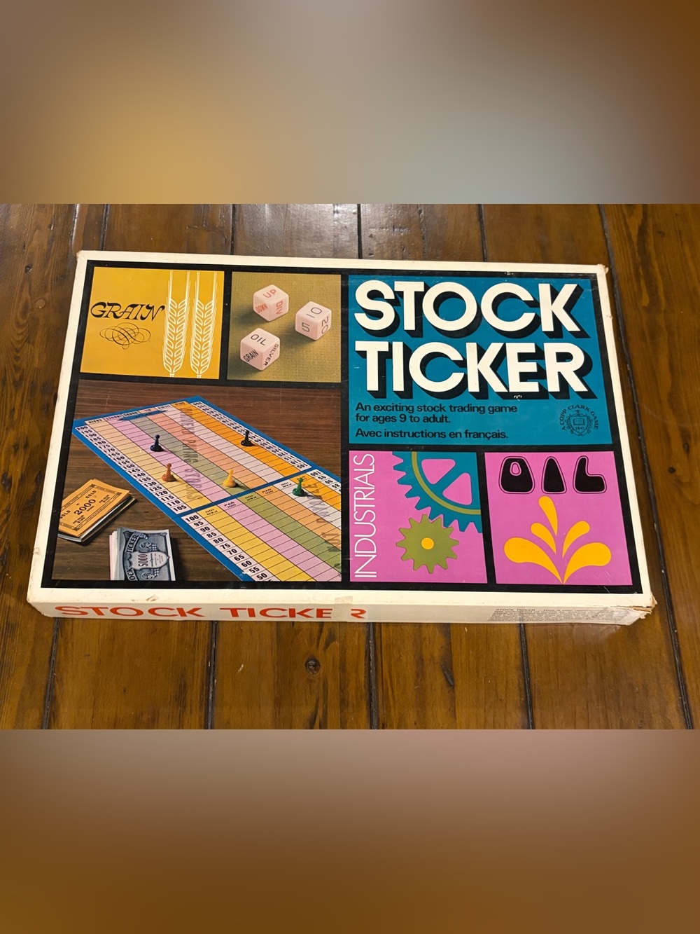 Vintage Copp Clark Stock Ticker Board Game – Bilingual Canadian Edition